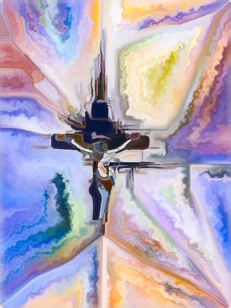 Spectral Faith Cross Stained Glass Series Arreglo Del Patrón Color —  Fotos de Stock