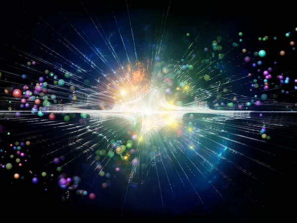 Fraktál Atomi Szerkezetek Illusztrációja Elemi Részecskefizika Mélyűr Asztrofizika Oktatás Virtuális — Stock Fotó