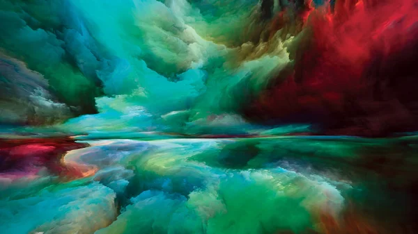 Ölümün Ötesindeki Renkler Gerçekliğe Kaçış Dizisi Doğaüstü Günbatımının Soyut Düzenlenmesi — Stok fotoğraf