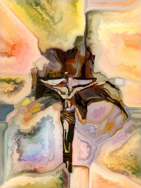 Gebroken Licht Cross Stained Glass Serie Visueel Aantrekkelijke Achtergrond Gemaakt — Stockfoto