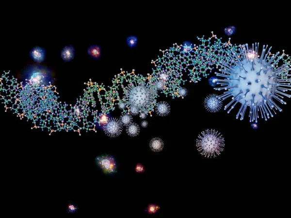 Coronavirus Math Serie Epidemica Virale Illustrazione Delle Particelle Coronavirus Degli — Foto Stock