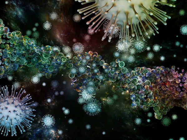 Logica Del Virus Serie Epidemica Virale Illustrazione Particelle Coronavirus Elementi — Foto Stock