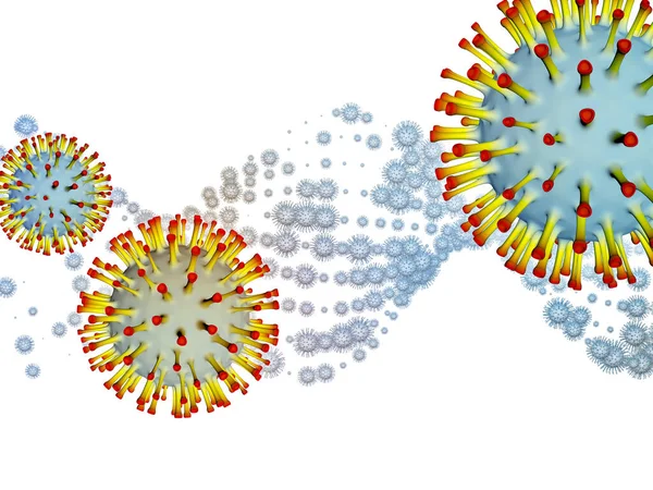 Wszechświat Koronawirusów Seria Wirusowej Epidemii Ilustracja Cząsteczek Koronawirusu Mikroelementów Kosmicznych — Zdjęcie stockowe