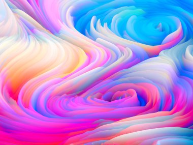 Renk Fırtınası serisi. Sanat ve tasarım konularında duvar kağıdı veya arkaplan olarak hizmet verecek üç boyutlu soyut renkli köpüğün oluşturulması