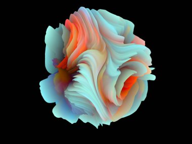 Boyutluluk ve renk parlaklığını vurgulamak için 3B dizin renk büküm ve sunumu 3B