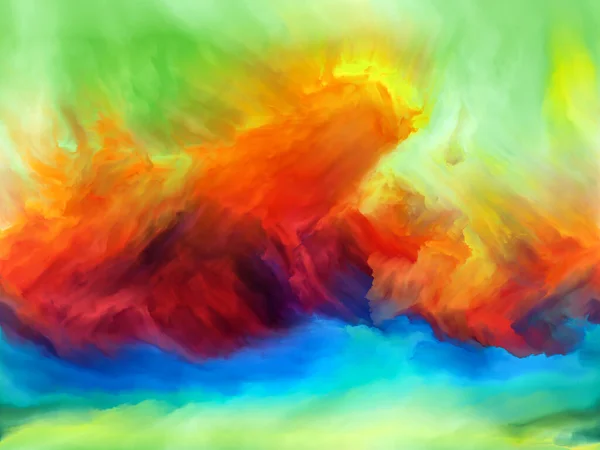 Dynamic Fractal Clouds Color Use Extra Vibrant Saturated Bright Background — Stock Photo, Image