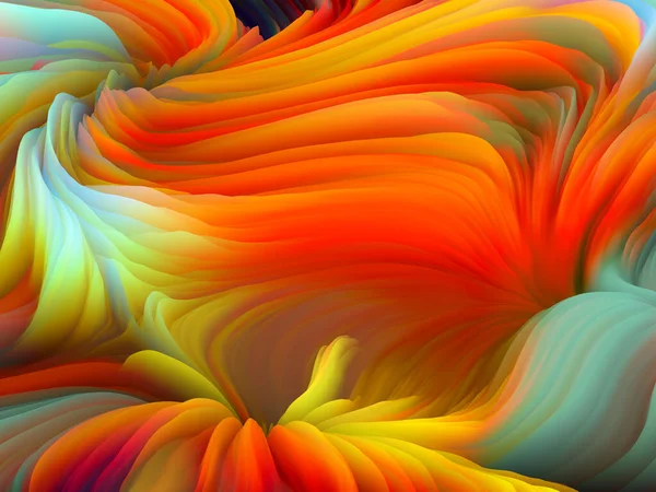 Color Storm Series Rendering Abstract Colorful Foam Serve Wallpaper Background — Stock Photo, Image