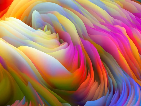 Série Color Storm Illustration Vagues Colorées Mousse Virtuelle Pour Servir — Photo