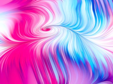 Etkileşen renklerden soyut tasarım. Fazlalık Renkleri Serisi.