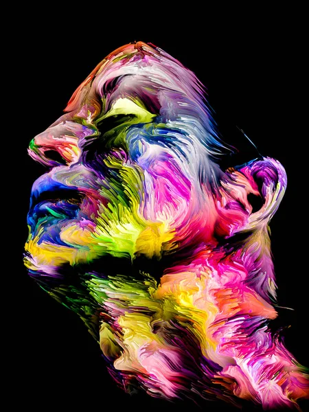 People Color Series Vibrant Abstract Portrait Young Woman Subject Creativity — Stock Photo, Image