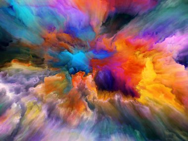 Soyut renk serisi. Hareketli resimler Sanat, yaratıcılık ve hayal gücü için tuval üzerine renkli boya tasarlamak zemin