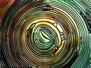 Cam serisi hayalleri. Renkli tasarım, yaratıcılık, sanat ve hayal gücü konusunda bir metafor olarak renk parçaları vitray paterni oluşan tasarım