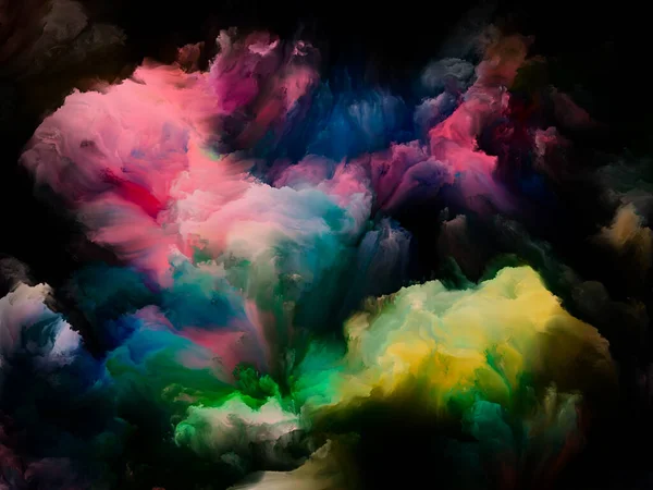 Colorato Texture Vernice Spessa Tela Nera Sul Tema Della Creatività — Foto Stock