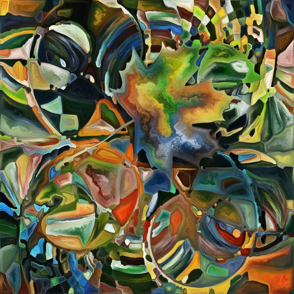 Colors Organic Forms Serien Collage Abstrakta Element Konststrukturer Och Färger — Stockfoto