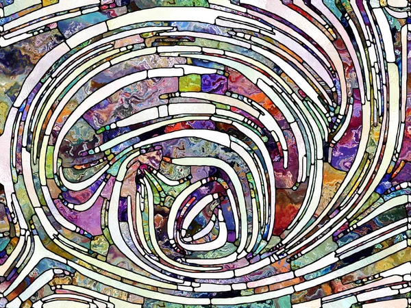 Gebroken Kleur Eenheid Van Gebrandschilderd Glas Serie Samenstelling Van Patroon — Stockfoto