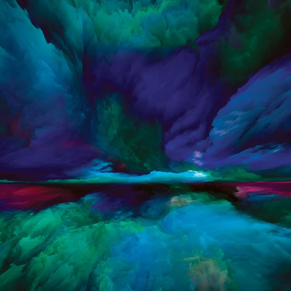 Спектральні Хмари Втеча Серії Реалій Художній Фон Зроблений Сюрреалістичного Заходу — стокове фото