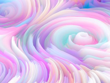 Renk Fırtınası serisi. Sanat ve tasarım konusunda duvar kâğıdı veya arkaplan olarak hizmet verecek canlı sanal köpük girdaplarının 3 boyutlu oluşturulması