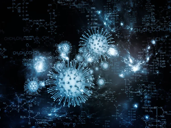 Coronavirus Worlds Viral Epidemic Series Illustration Coronavirus Particles Micro Space — Stock Photo, Image