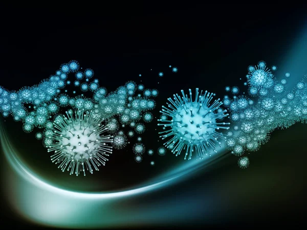 Lógica Coronavírus Série Epidemia Viral Ilustração Partículas Coronavírus Elementos Micro — Fotografia de Stock
