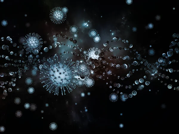 Realidad Del Coronavirus Serie Epidémica Viral Ilustración Partículas Coronavirus Elementos — Foto de Stock