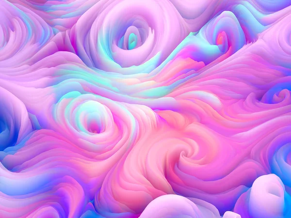 Color Storm series. 3D Rendering of motion of virtual foam to serve as wallpaper or background on the subject of art and design