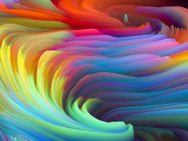 Color Storm Series Rendering Abstract Colorful Foam Serve Wallpaper Background — Stock Photo, Image