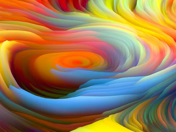 Kleur Storm Serie Weergave Van Kleurrijke Ruggen Van Virtuele Verf — Stockfoto