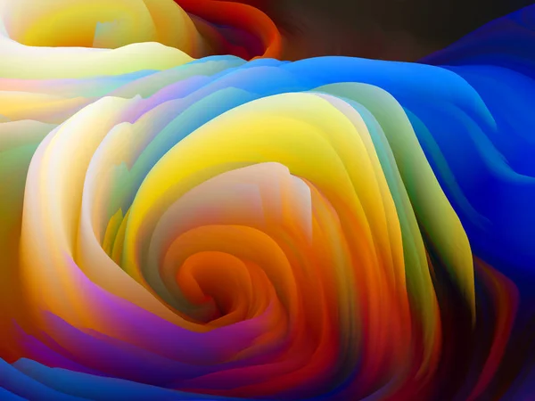 Color Storm Serie Rendering Lebendiger Wirbel Aus Virtuellem Schaum Als — Stockfoto
