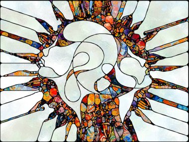 Lekeli Cam serisinin spektral doku birliği. Parçalanma, sanat, şiir ve tasarım konularındaki renk ve doku parçalarının arkaplan tasarımı