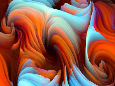 Renk Fırtınası serisi. Sanat ve tasarım konularında duvar kağıdı veya arkaplan olarak hizmet verecek üç boyutlu soyut renkli köpüğün oluşturulması