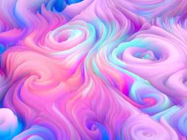 Renk Fırtınası serisi. Sanat ve tasarım konularında duvar kağıdı veya arkaplan olarak hizmet verecek üç boyutlu soyut renkli köpüğün oluşturulması