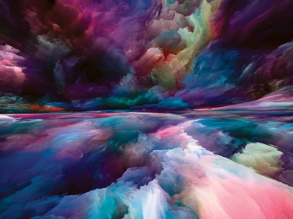 Alma Multicolor Paisagens Série Mente Abstração Artística Pintura Brilhante Gradientes — Fotografia de Stock