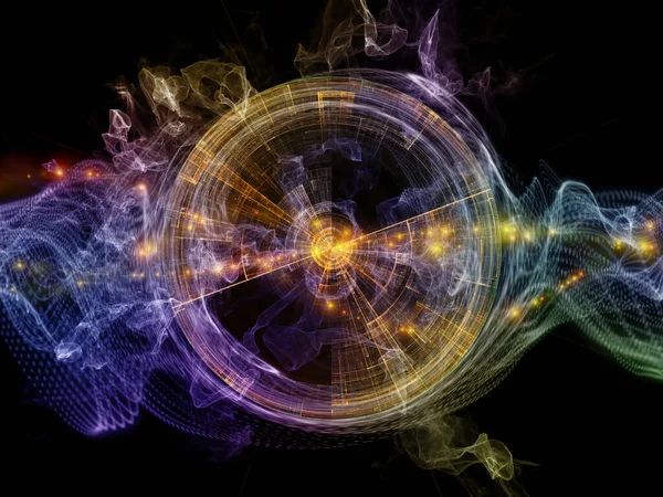Parçacık Jeneratörü Serisi Modern Teknolojiler Bilim Eğitim Teorik Araştırma Konularındaki — Stok fotoğraf