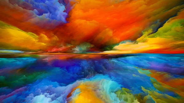 Gespensterberge Flucht Die Realität Hintergrundkomposition Surrealer Sonnenaufgangsfarben Und Texturen Zum — Stockfoto