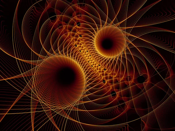 可视化数学系列 分形宇宙的金线科学 教育和技术背景下虚拟拓朴的精确渲染 — 图库照片