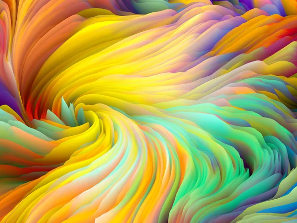 Color Storm Series Rendering Abstract Colorful Foam Serve Wallpaper Background — Stock Photo, Image