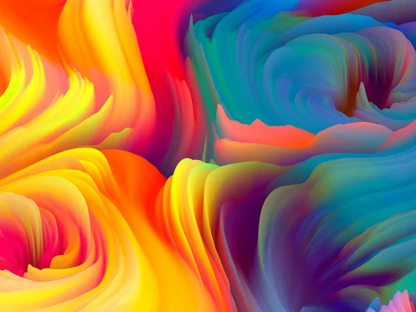 Serie Tormenta Color Representación Vibrantes Remolinos Espuma Virtual Para Servir —  Fotos de Stock