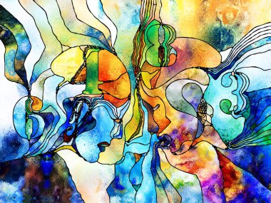 Lekeli Glass Forever serisi. Matematik, eğitim ve hayal gücü üzerine çalışmalar için arkaplan tasarımı, sayısal semboller ve renk kalıpları