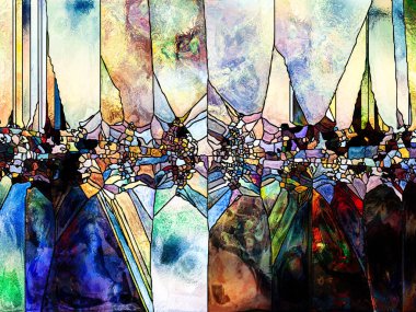 Lekeli Glass Forever serisi. Tasarım, yaratıcılık ve hayal gücüyle ilgili projeler için arkaplan görevi görecek çizgilerden, şekillerden ve renk modellerinden oluşan tasarım