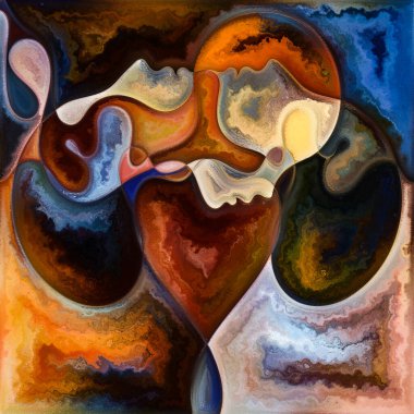 İç Akış. Colors In Us serisi. İnsan siluetlerinin, sanat dokularının ve renklerin yaratıcılığı yaşam, drama, şiir ve algı konuları için etkileşim içinde