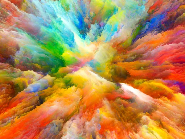 Color Splash Serisi Fraktal Boyanın Soyut Bileşimi Zengin Dokusu Hayal — Stok fotoğraf
