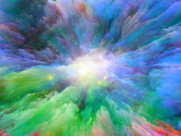 Renkli Patlama Serisi Fraktal Boya Bileşimi Zengin Doku Hayal Gücü — Stok fotoğraf