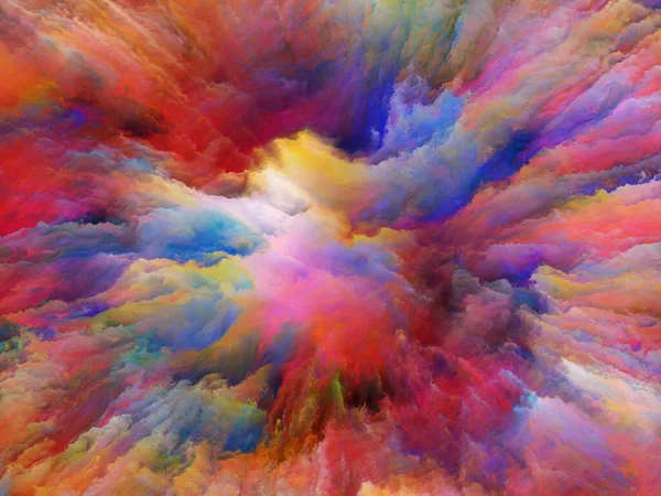 Color Explosion Series Design Composed Fractal Paint Rich Texture Metaphor — Stock Photo, Image