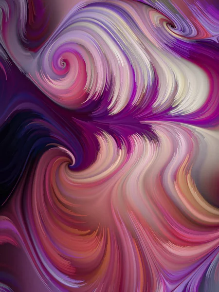 Abstraktes Zusammenspiel Farbenfroher Virtueller Elemente Überlauffarben Serie — Stockfoto