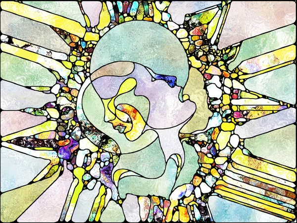 Lumière Multicolore Unity Stained Glass Series Design Composé Motifs Fragments — Photo