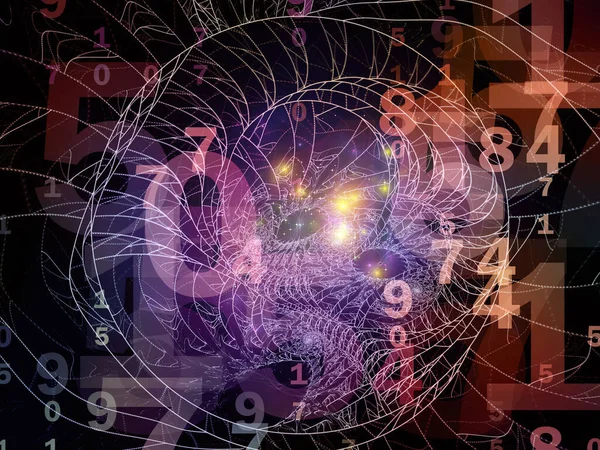 Math Reality Series Composition Numbers Lights Fractal Patterns Subject Mathematics — Stock Photo, Image