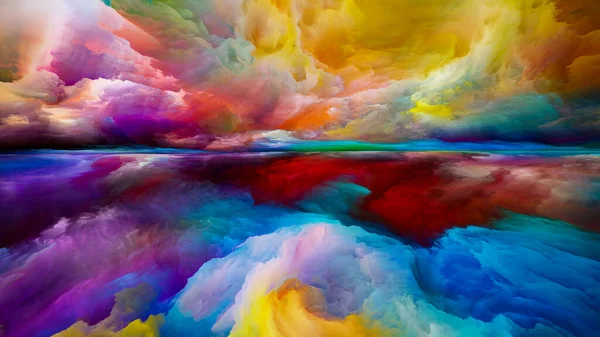 Облака Загробной Жизни Серия Реальности Реальности Дизайн Выполненный Сюрреалистических Цветов — стоковое фото