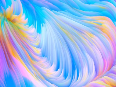 Renk Fırtınası serisi. Sanal köpüğün, sanat ve tasarım konularında duvar kağıdı veya arkaplan görevi görmesi için 3B canlandırması