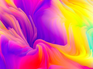 Renk Fırtınası serisi. Sanat ve tasarım konusunda duvar kâğıdı veya arkaplan olarak hizmet verecek canlı sanal köpük girdaplarının 3 boyutlu oluşturulması