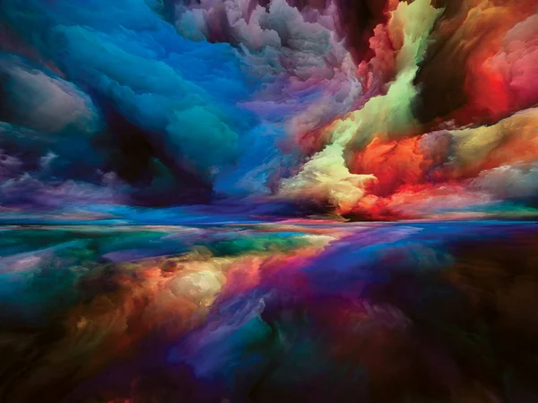 Chmury Światła Seria Ucieczka Rzeczywistości Projekt Złożony Surrealistycznych Kolorów Faktur — Zdjęcie stockowe